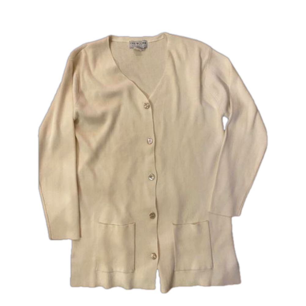 The Work Connection cream oversized cardigan pockets size Medium